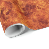 Papier Cadeau feu de flammes (Coin rond)