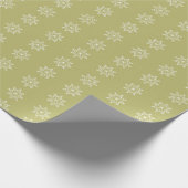 Papier Cadeau Feu de neige Noël Olive Green (Coin)