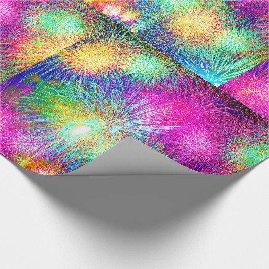 Papier Cadeau Feu de Neon (Coin)