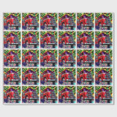 Papier Cadeau Feu de Noël (Plat)