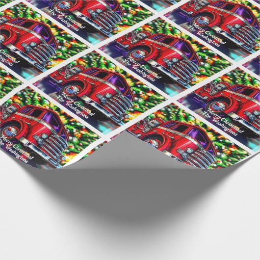 Papier Cadeau Feu de Noël (Coin)