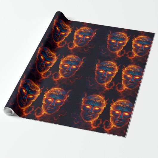 Papier Cadeau Feu des dieux. (Déroulé)