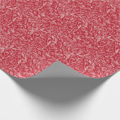 Papier Cadeau Feuillage blanc et rouge esquissé/conception flora (Coin)