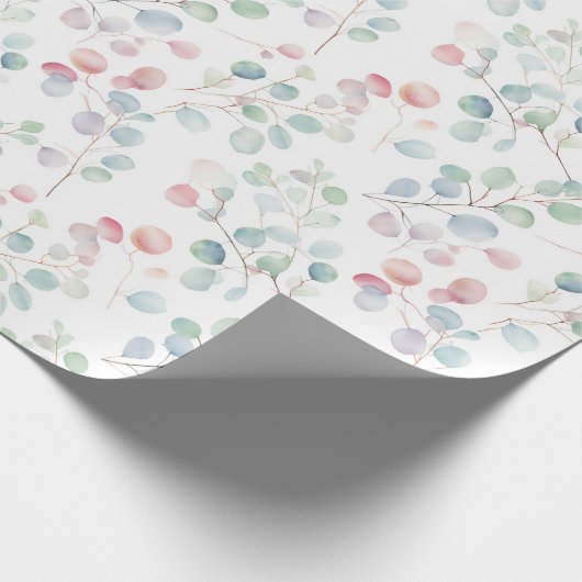 Papier Cadeau Feuillage coloré d'eucalyptus (Coin)