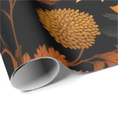 Papier Cadeau Feuillage d'automne doré (Coin rond)