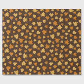 Papier Cadeau Feuillage d'Automne Riche (Plat)