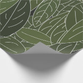 Papier Cadeau Feuillage de feuilles vertes (Coin)