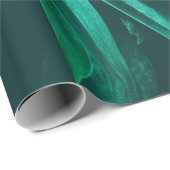 Papier Cadeau feuillage de la jungle tropicale, feuillage vert f (Coin rond)