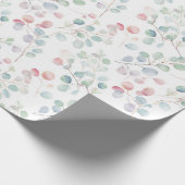 Papier Cadeau Feuillage d'eucalyptus coloré (Coin)