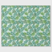 Papier Cadeau Feuillage Feuille Retro Chic Tropical Green Palm T (Plat)