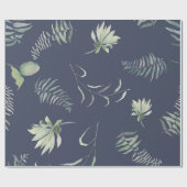 Papier Cadeau Feuillage floral (Plat)