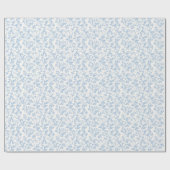 Papier Cadeau Feuillage frais (ivoire - bleu ciel) (Plat)