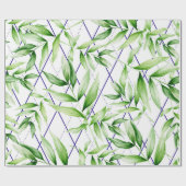 Papier Cadeau Feuillage géométrique tropical (Plat)