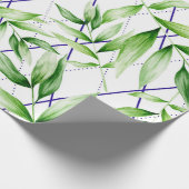 Papier Cadeau Feuillage géométrique tropical (Coin)