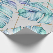 Papier Cadeau Feuillage géométrique tropical (Coin)
