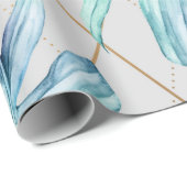 Papier Cadeau Feuillage géométrique tropical (Coin rond)