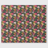 Papier Cadeau Feuillage tropical vibrant d'orchidée (Plat)