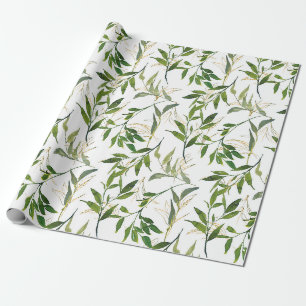 Papier Cadeau Feuillage verdoyant à l'aquarelle