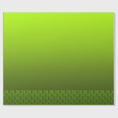 Papier Cadeau Feuillage vert (Plat)