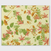 Papier Cadeau Feuillage vintage d'automne (Plat)