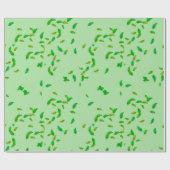 Papier Cadeau Feuille à parcelles vertes (Plat)