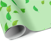 Papier Cadeau Feuille à parcelles vertes (Coin rond)