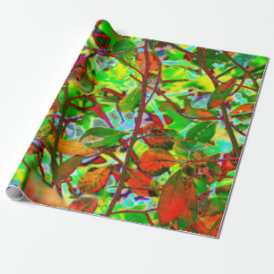 Papier Cadeau Feuille ardent d'automne