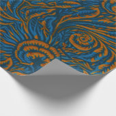 Papier Cadeau Feuille botanique d'acanthe de style sarcelle Will (Coin)