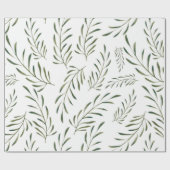 Papier Cadeau feuille botanique motif sans soudure (Plat)