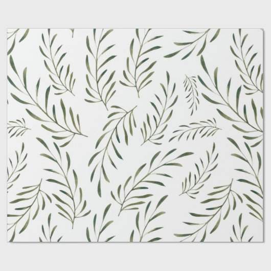 Papier Cadeau feuille botanique motif sans soudure (Plat)
