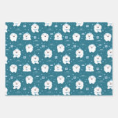 Papier Cadeau Feuille d'agneau de Noël Jeu de 3 (Devant)