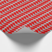 Papier Cadeau Feuille danois de la moitié du siècle, rouge-foncé (Coin)