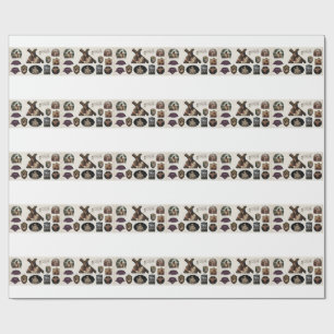 Papier Cadeau Feuille d'autocollants de la Passion du Christ - C