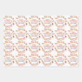 Papier Cadeau Feuille d'automne d'action de grâces personnalisée (Devant)