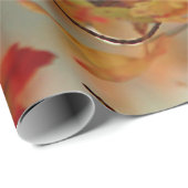 Papier Cadeau Feuille d'automne de danse (Coin rond)