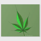 Papier Cadeau Feuille de chanvre 14 (Plat)