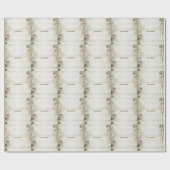 Papier Cadeau Feuille de eucalyptus doré aquarelle élégante bril (Plat)