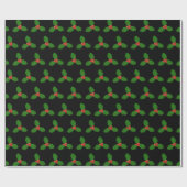 Papier Cadeau Feuille de houx (Plat)