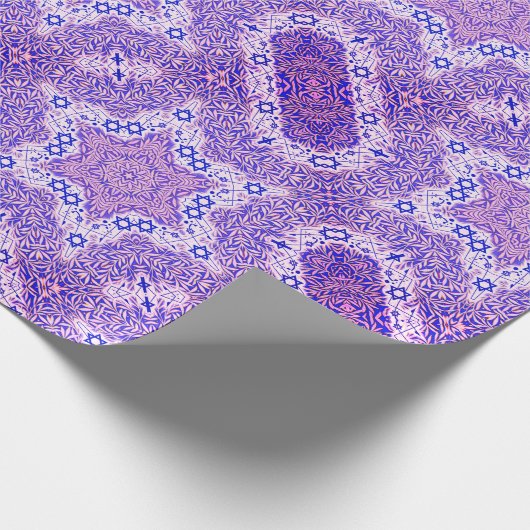 Papier Cadeau Feuille de Magen David et de saule (Coin)