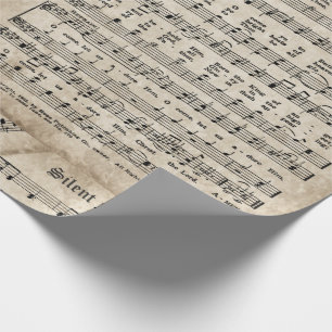Papier Cadeau Feuille de musique de compilation festive de Noël