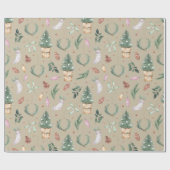 Papier Cadeau Feuille de papier d'enveloppement d'aquarelle de N (Plat)