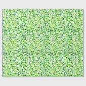 papier cadeau feuille de trèfle vert (Plat)