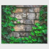 Papier Cadeau Feuille de vigne blanche feuille plante (Plat)