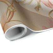 Papier Cadeau Feuille d'enveloppement mariage et Fiançailles (Coin rond)