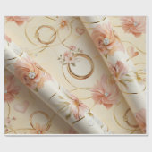 Papier Cadeau Feuille d'enveloppement mariage et Fiançailles (Plat)