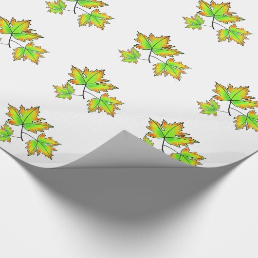 Papier Cadeau Feuille d'érable (Coin)