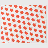 Papier Cadeau Feuille d'érable rouge (Plat)