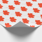 Papier Cadeau Feuille d'érable rouge (Coin)