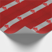 Papier Cadeau Feuille d'érable rouge canadienne à la fibre de ca (Coin)