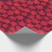 Papier Cadeau Feuille d'érable rouge d'automne (Coin)